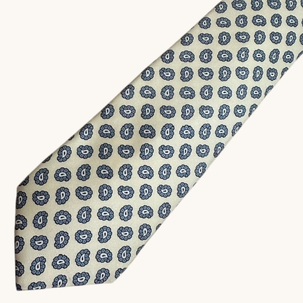 Lot of 8 Mixed Gold Yellow Mens Silk Neckties Nautica Haggar Morgan Hart Vintage - Picture 11 of 16